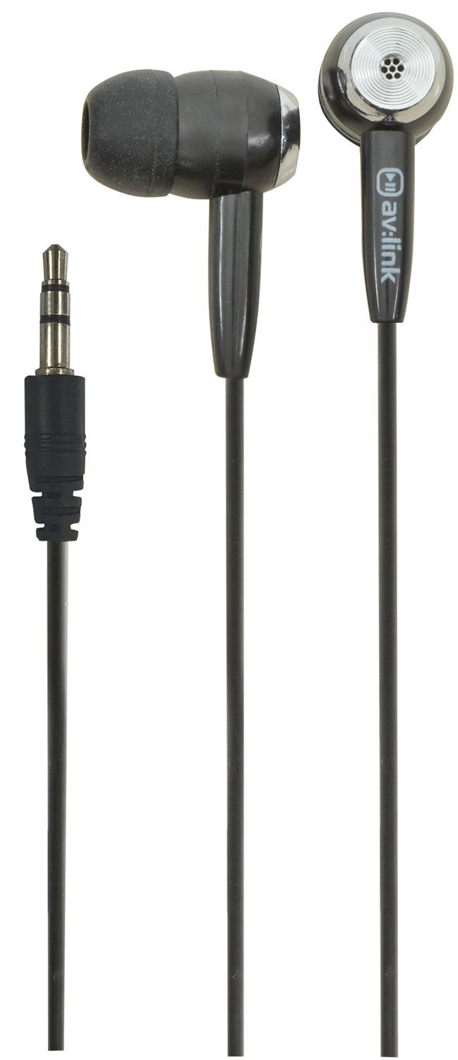 Av:link EC9B In-Ear Stereo MP3 Mobile PC Earphones/headphones Black