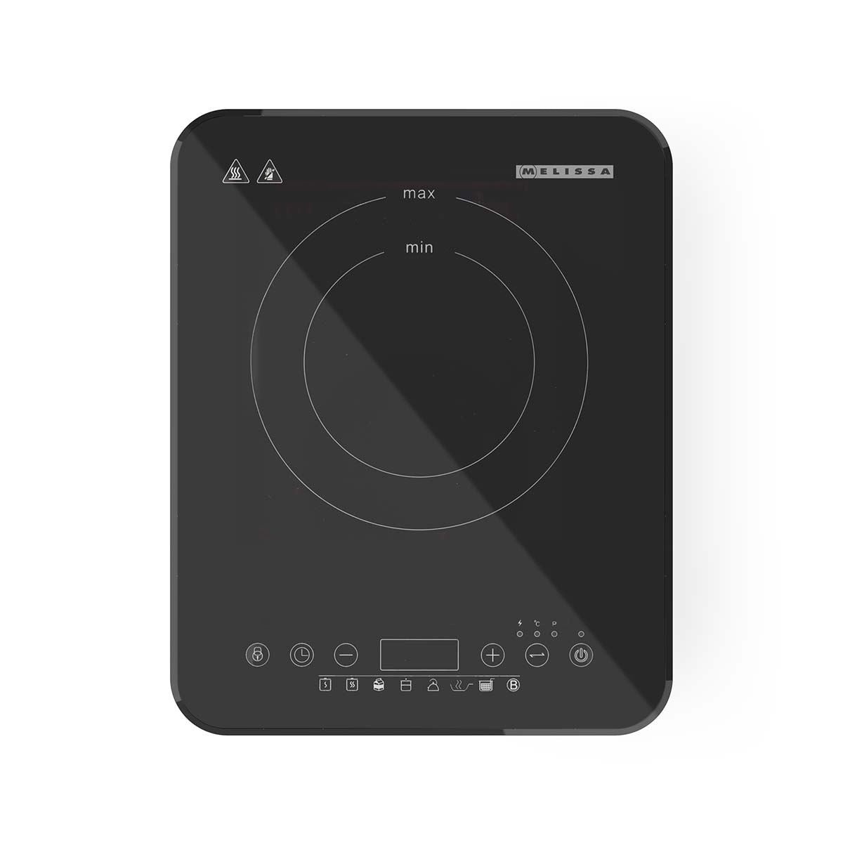 MELISSA 2000W Portable Single Induction Hob, Convenient Electric Cooktop for Use With Induction-Suitable Pans, 8 Presets, LED Controls & Timer