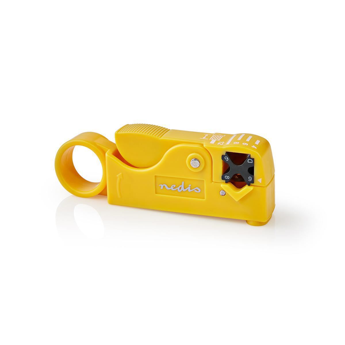 Rotary Coaxial Coax Round or Flat Cable Cutter Stripper Tool for RG58 RG59 RG62 RG7 Lead Wire Insulation