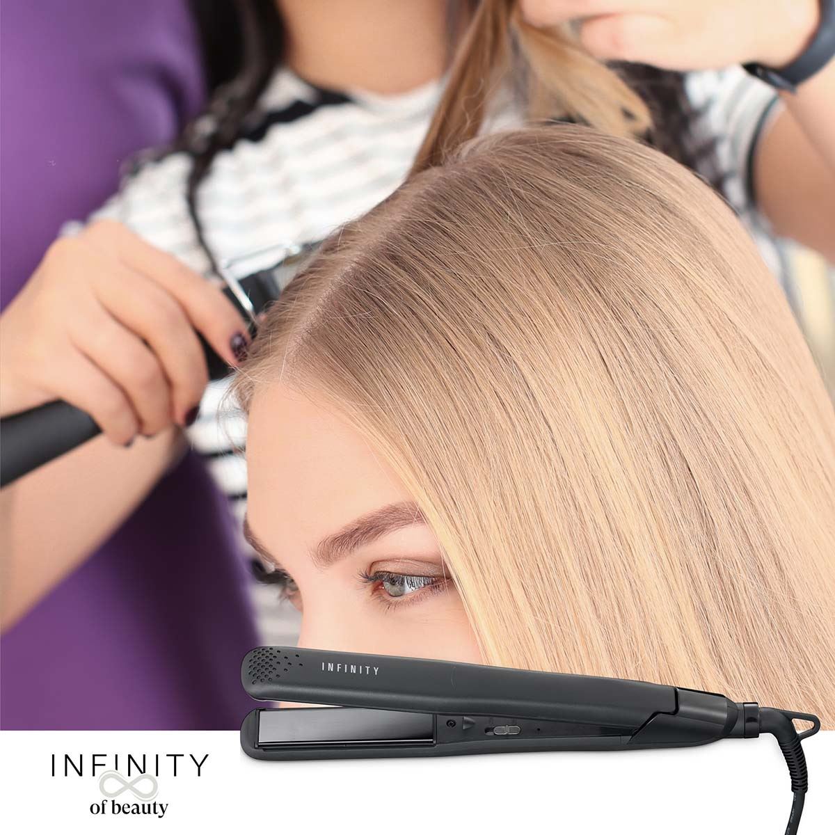 MELISSA Hair Straighteners for Women, Max 210℃ LED Ceramic-Coated 1.8m 360 ° Swivel Cord for Short Medium Long Hair