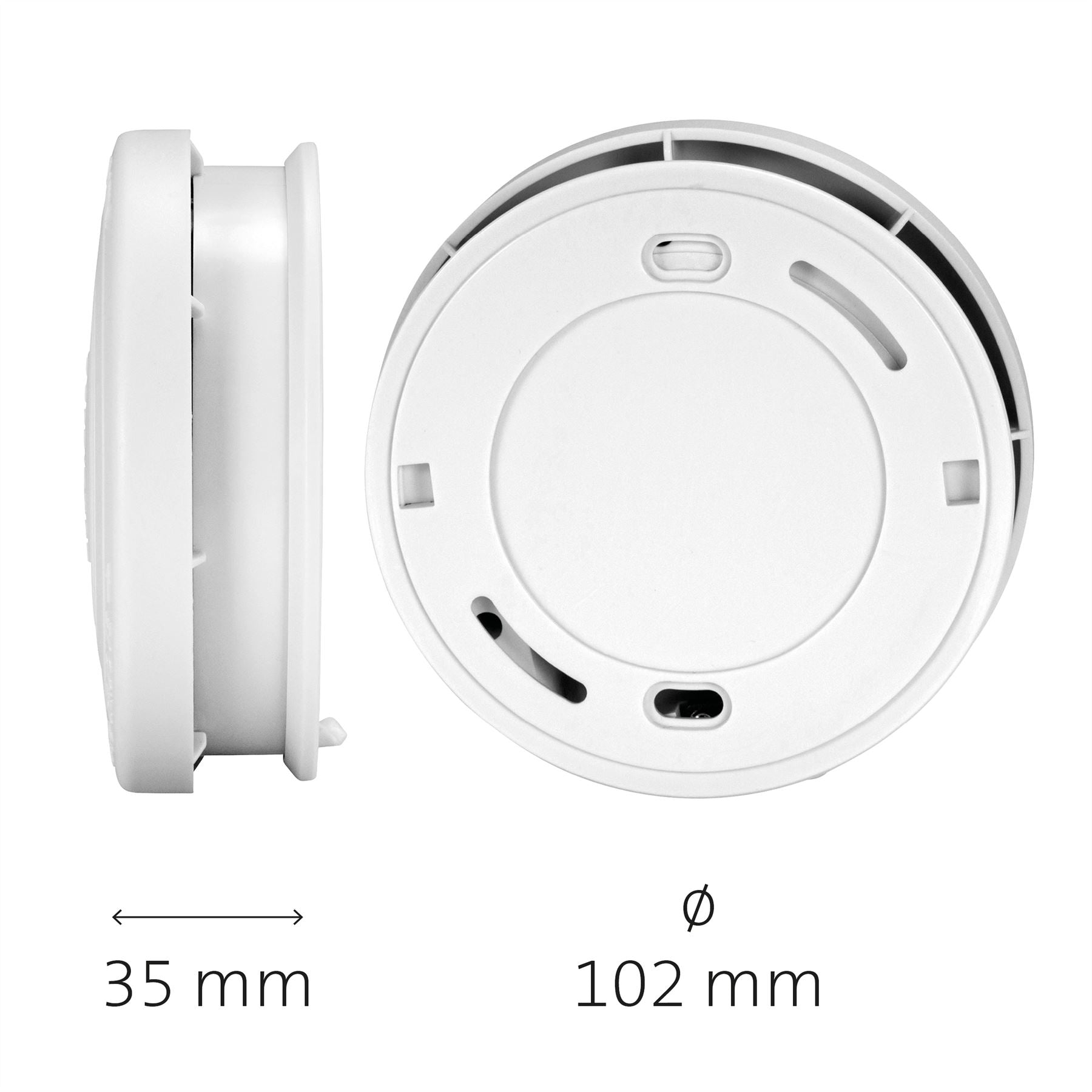 Alecto SD1010 Smoke detector with Runtime Sensor | >85 dB | 10 Year Battery Included | EN14604:2005/AC:2008 | White