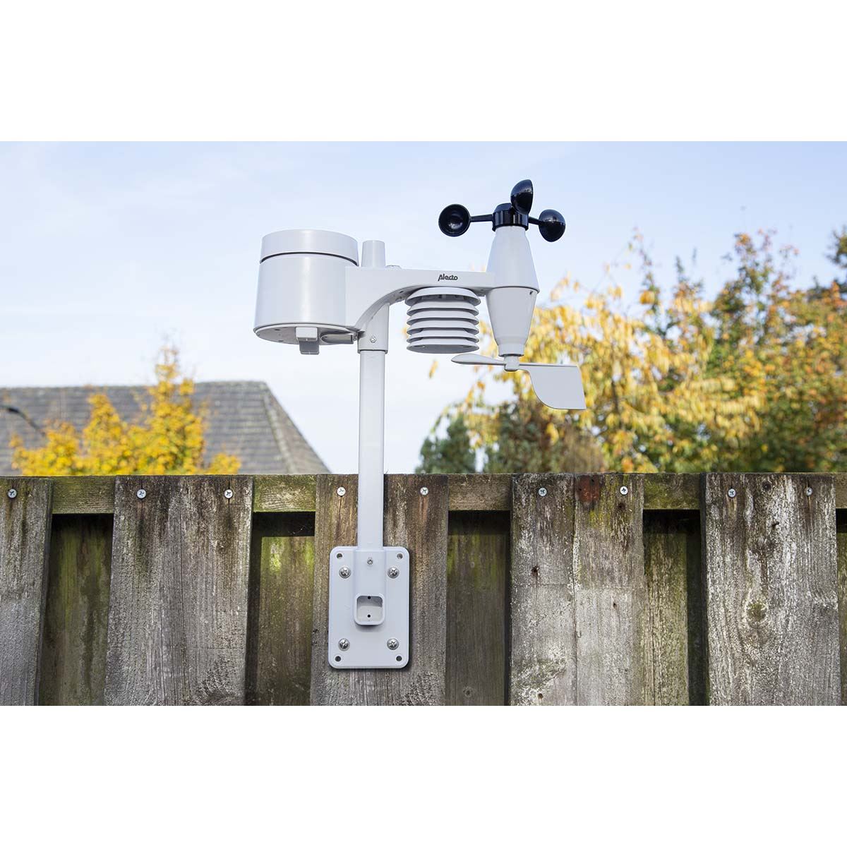 Alecto Weather Station Indoor and Outdoor Temperature, Forcast, Wind, Humidity, Rain & More with Outside Wireless sensor | Black