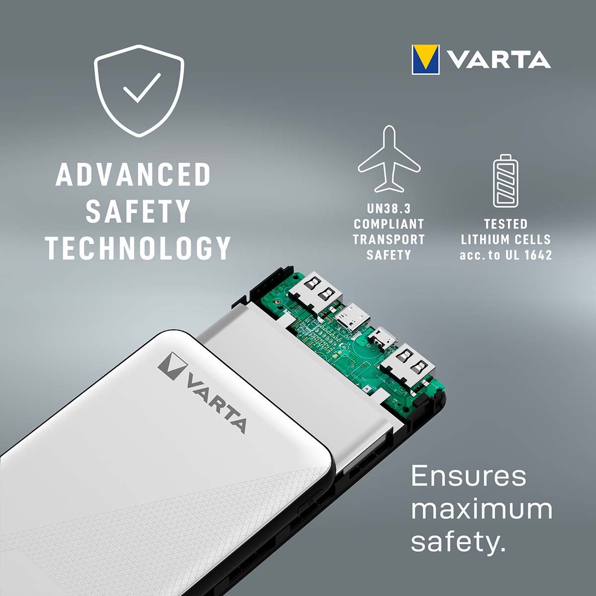 Varta Powerbank Energy | 10000 mAh | Output connection: 2x USB-A / 1x USB-C™