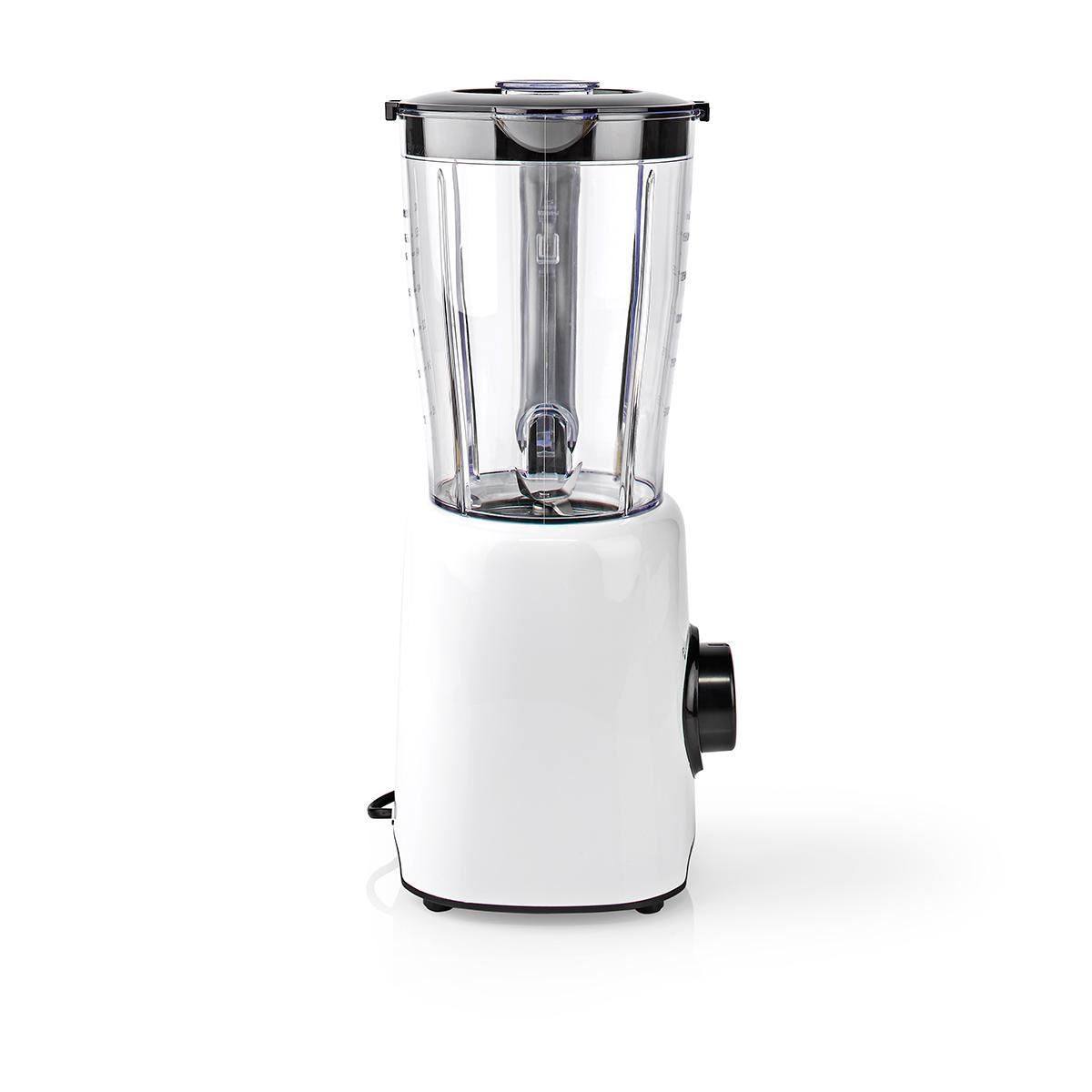 Nedis Table Top Blender, 800W, with 1.5L Plastic Jug, 2 Speed Settings and Pulse Function, Ideal for Fruit Juice, Vegetables, Soup, Smoothies, Protein Shakes and more - White