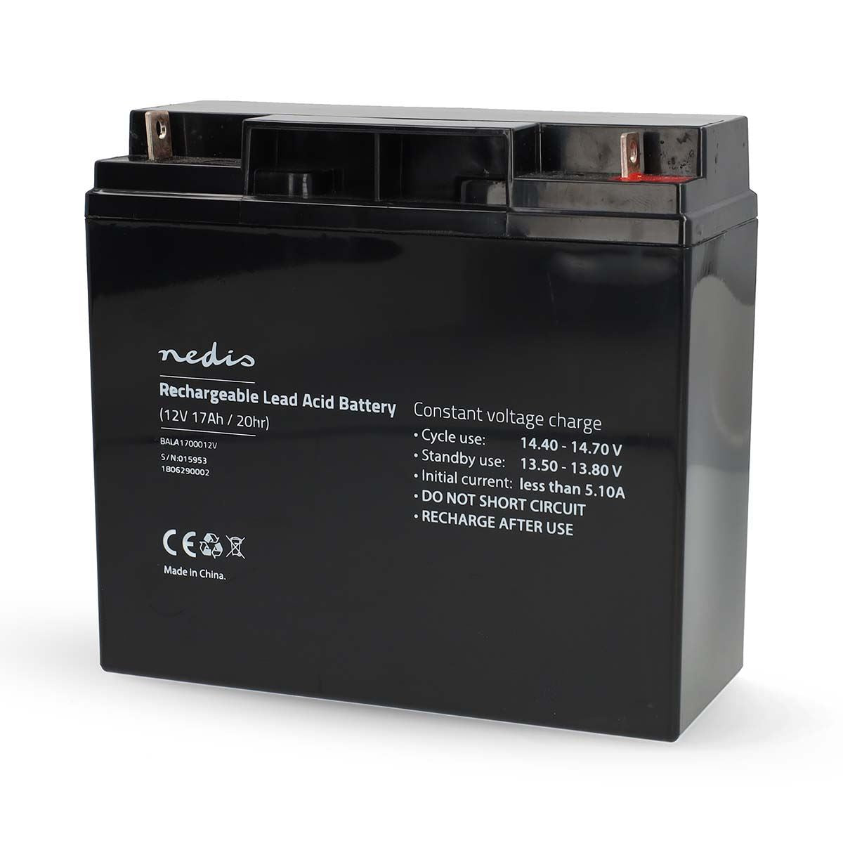 Nedis Battery | Lead-Acid | Rechargeable | 12 V | 17000 mAh