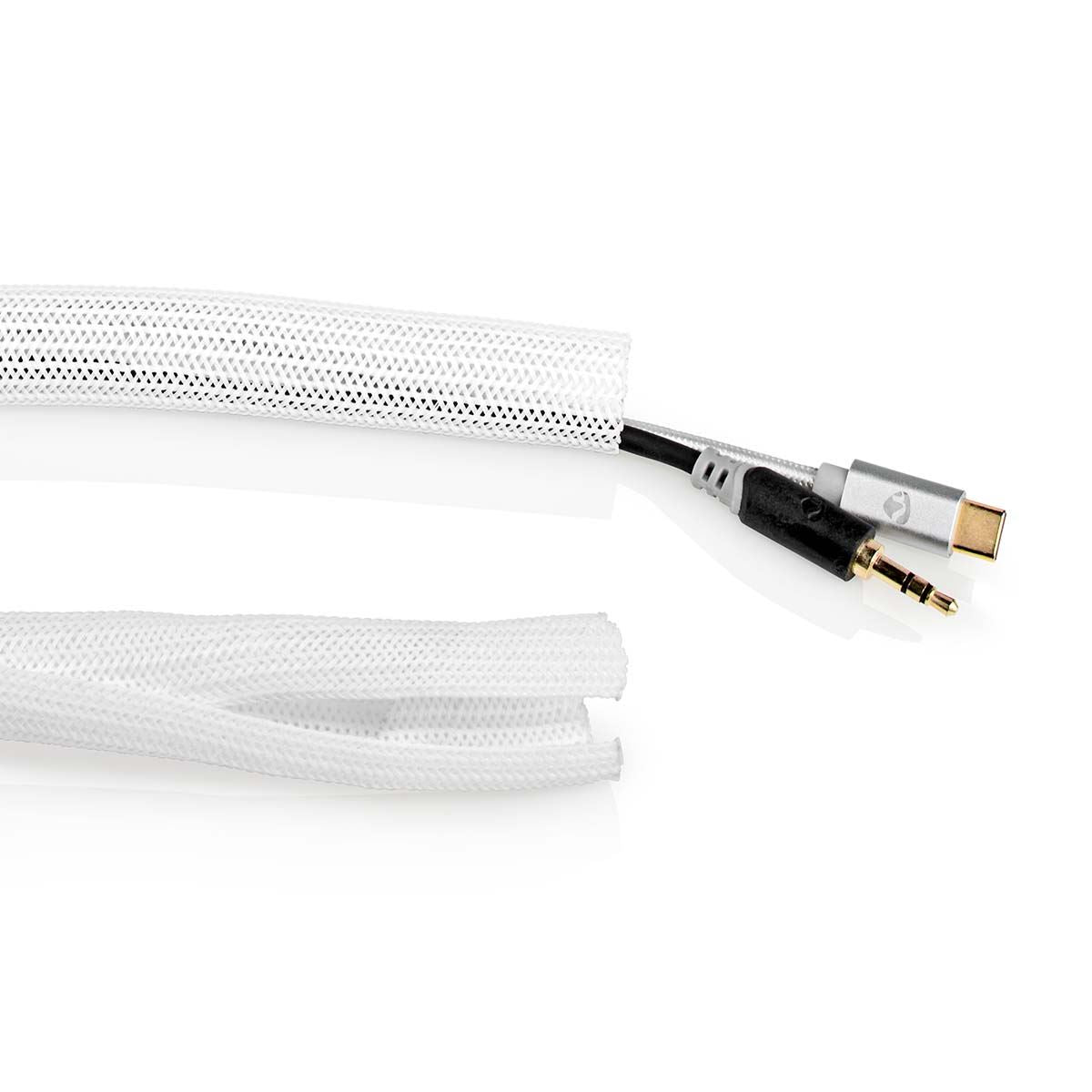 Nedis Cable Management | Sleeve | 1 pcs | Maximum cable thickness: 15 mm | Nylon | White