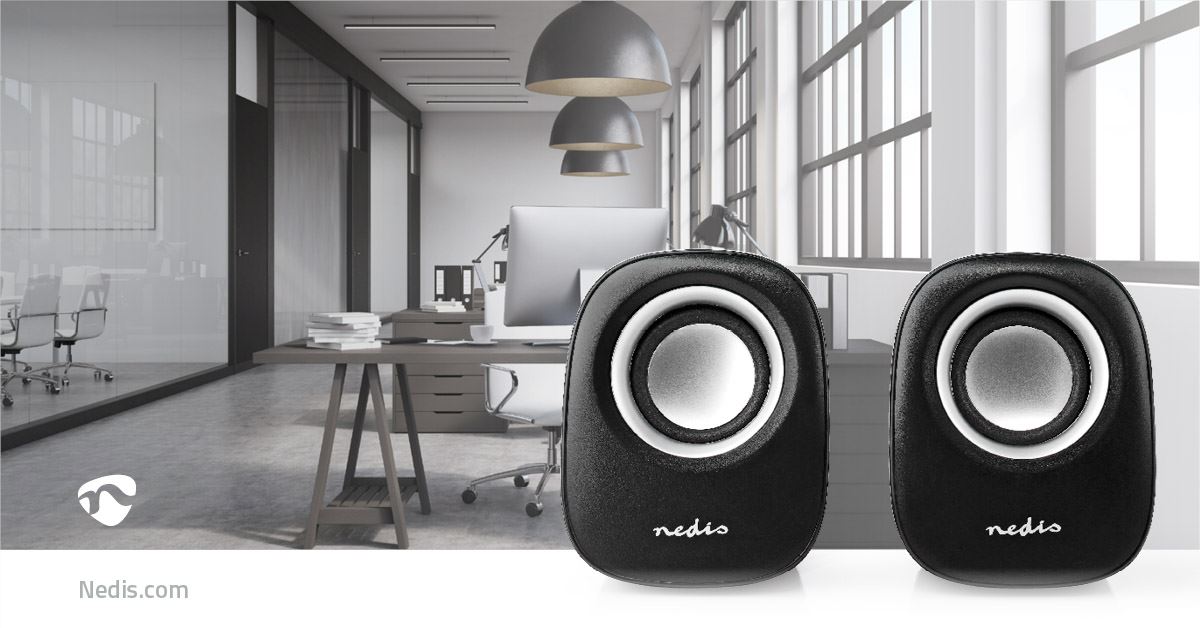 Nedis PC Speaker | 2.0 | 12 W | 3.5 mm Male | USB Powered | Volume control