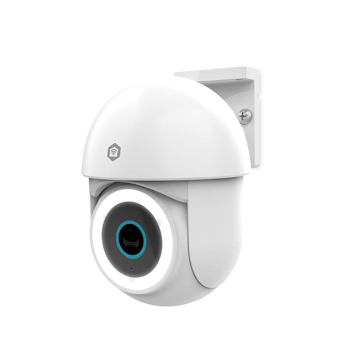 Nedis SmartLife Outdoor Camera | Wi-Fi | Spotlight | 3MP Full HD 1296p | Pan tilt | IP65 | Cloud Storage (optional) / microSD (not included) / Onvif | 5 V DC | With motion sensor | Night vision | White