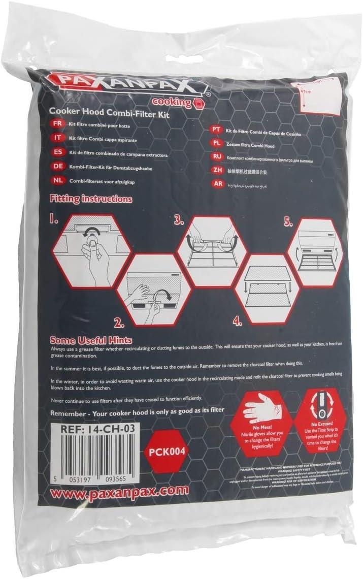 Universal 60cm Cooker Hood Foam and Charcoal Combi-Filter Kit