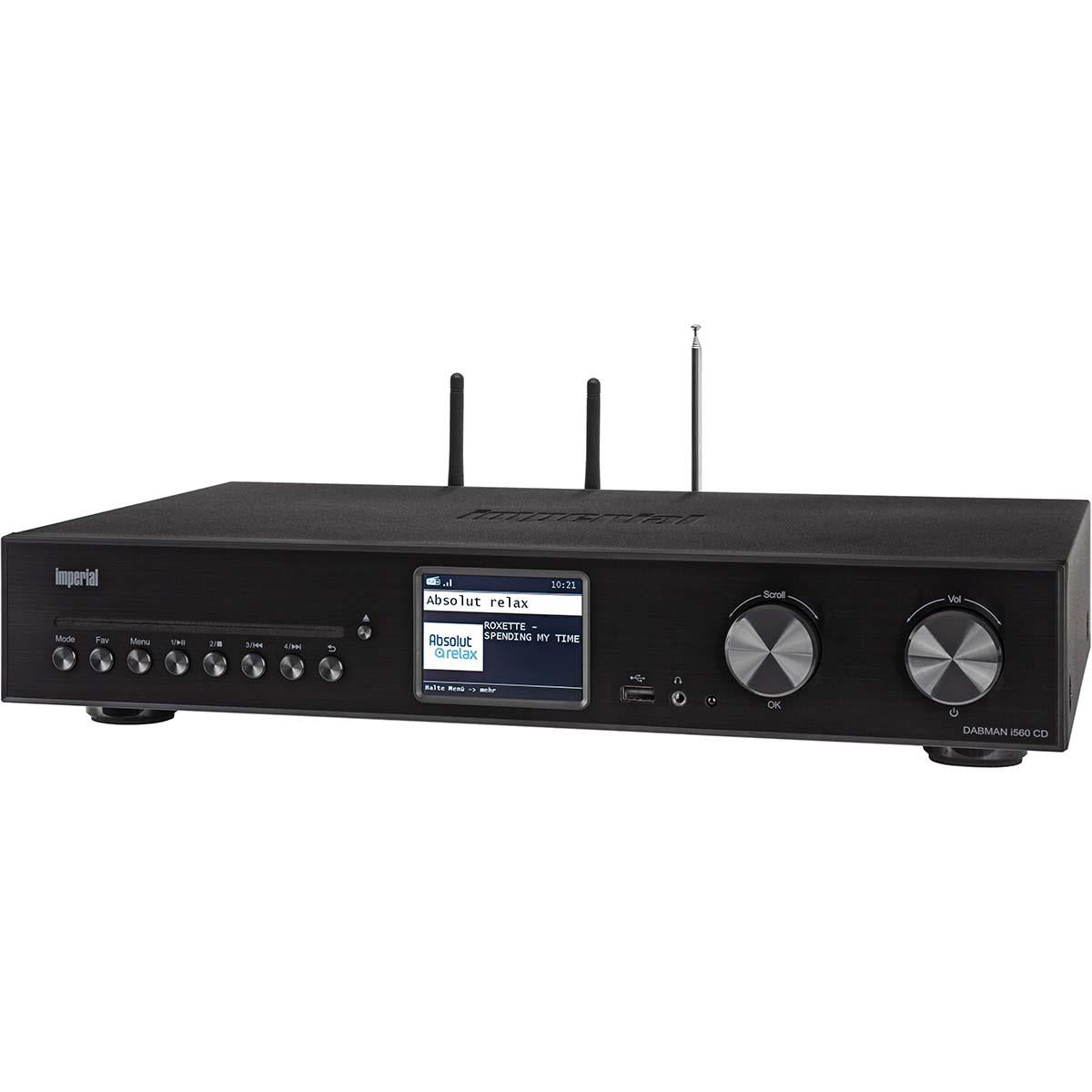 Imperial DABMAN i560 CD All-in-one HiFi System with Amplifier and CD Player DAB+ / FM / Internet / Bluetooth Black