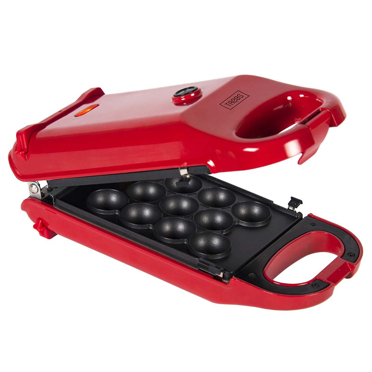 Trebs 6 in 1 Snack Maker 700W Waffle Iron for Waffles, Doughnuts, Cake pops, Madeleine biscuits, Waffle Bowls, Mini cakes with Interchangeable Cooking Grill Plates for Snacks & Desserts