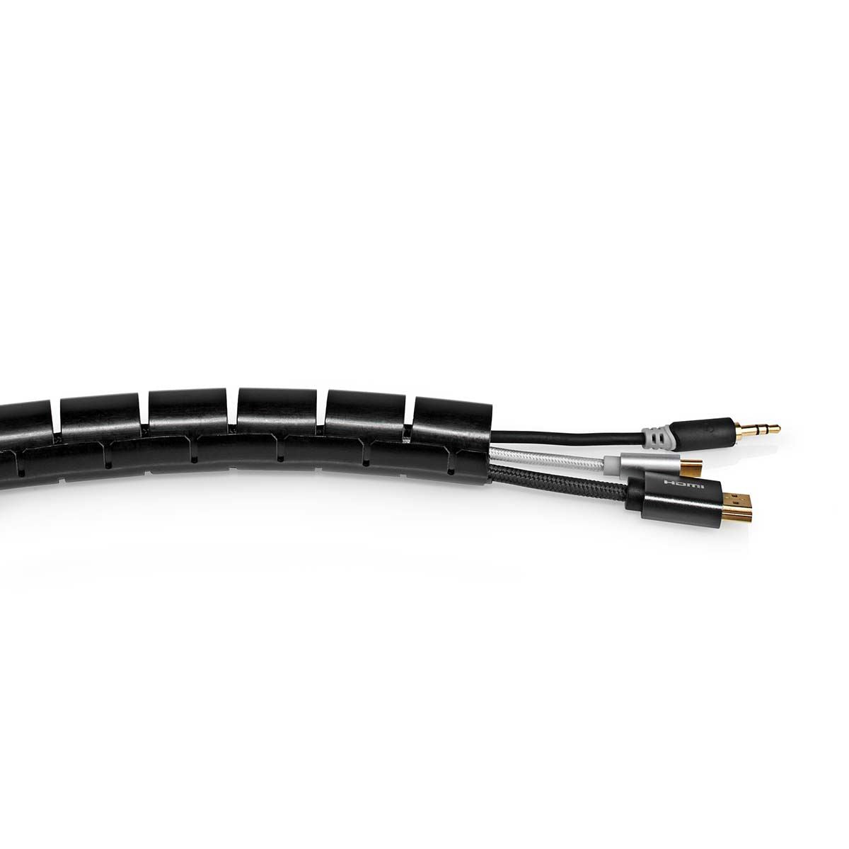 Nedis Cable Management | Spiral Sleeve | 1 pcs | Maximum cable thickness: 60 mm | PVC | Black