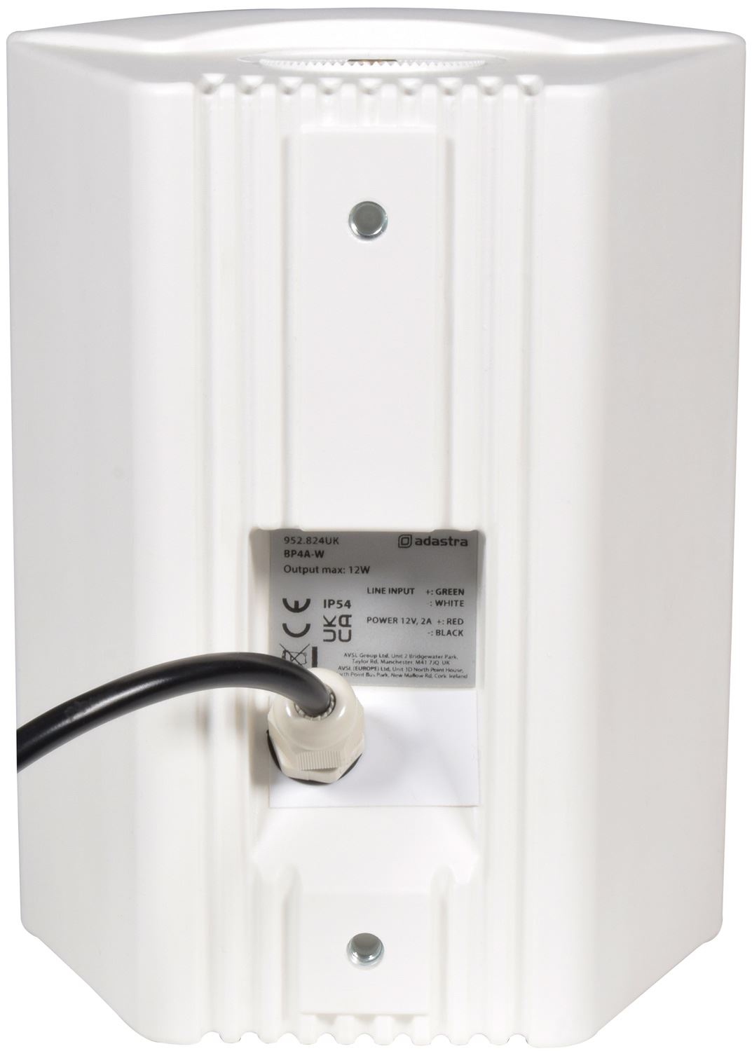 Adastra BP4A-W Active 12Vdc Outdoor Wall Mount Speaker 4" - White