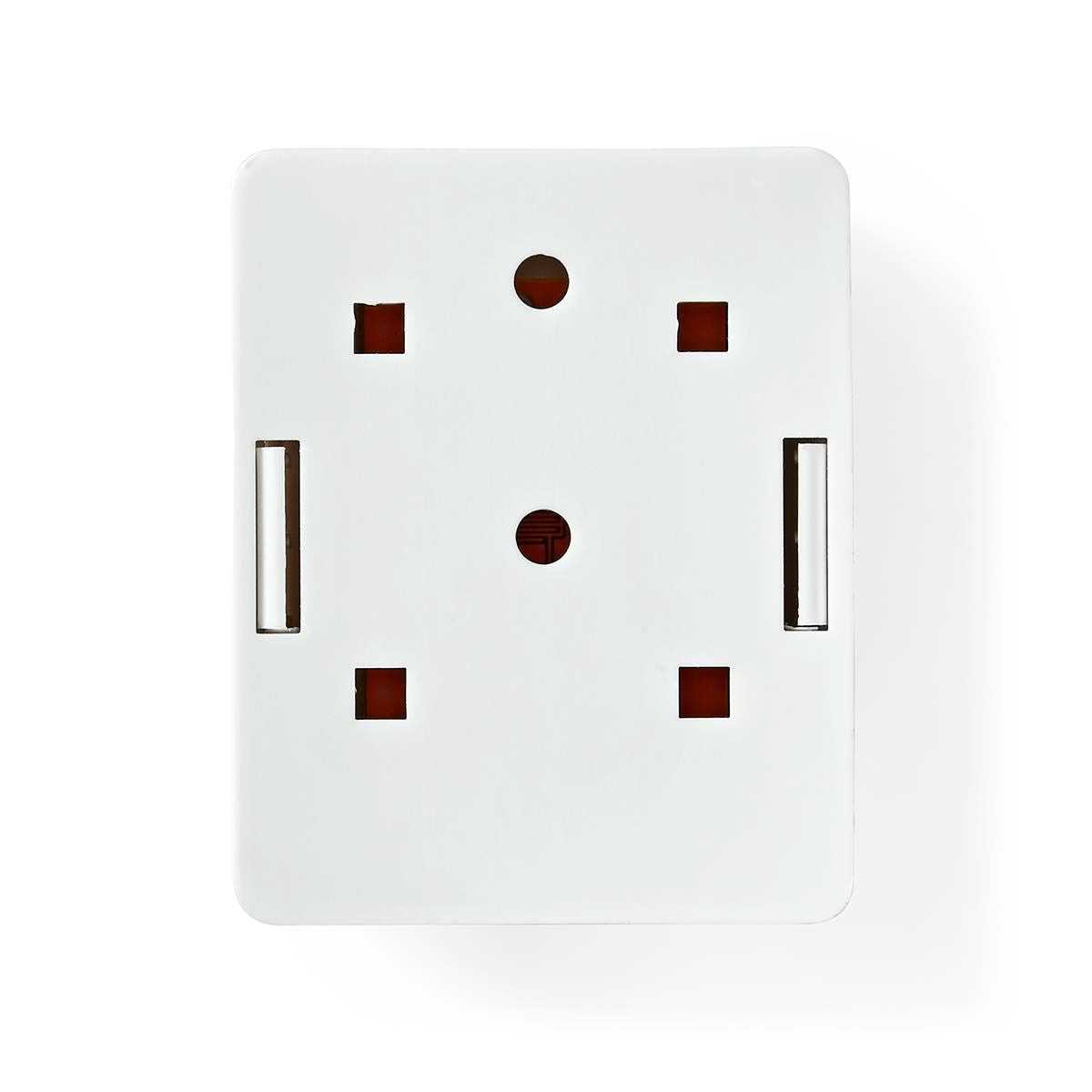 Nedis Network Wall Box | On-Wall | 1 port(s) | UTP CAT6 | Straight | Female | Gold Plated | ABS | White | Box