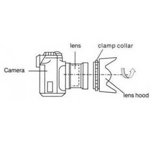 Ex-Pro 55mm Crown Shaped Hood for Lens & Filters (55mm front thread)