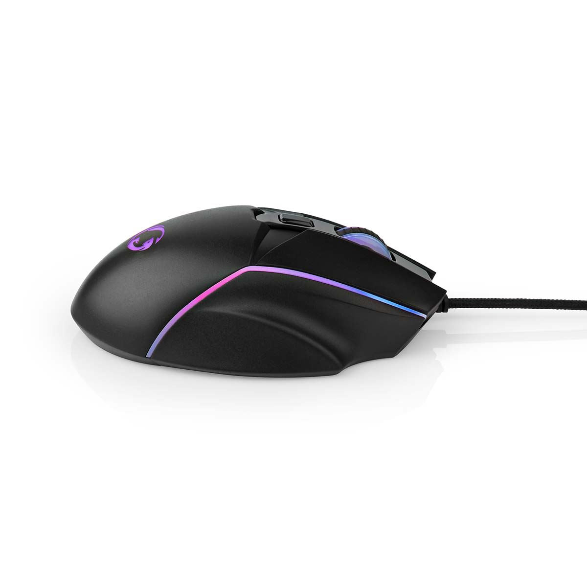 Nedis Gaming Mouse | Wired | 800 / 1200 / 2400 / 3200 / 4800 / 7200 dpi | Adjustable DPI | Number of buttons: 6 | Right-Handed | 1.50 m | LED