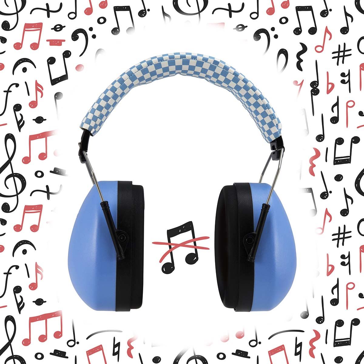 Alecto BV71BW Kids Ear Defenders Children, Age 3-16, Certified 29dB, Adjustable Size, Noise Cancelling Headphones Kids, Ear Defenders Autism, Ear Muffs for Toddler, Boys, Girls, School - Blue