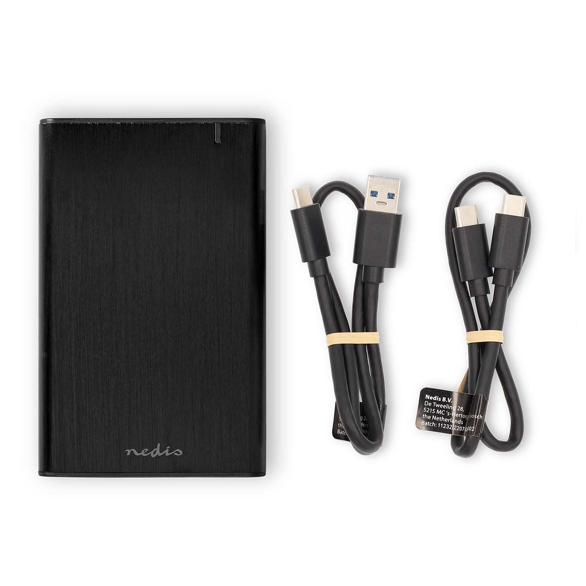 Nedis Hard Disk Enclosure | 2.5 " | USB 3.1 Gen1 | USB Type-A / USB Type-C™ | Notebook / PC | Aluminium