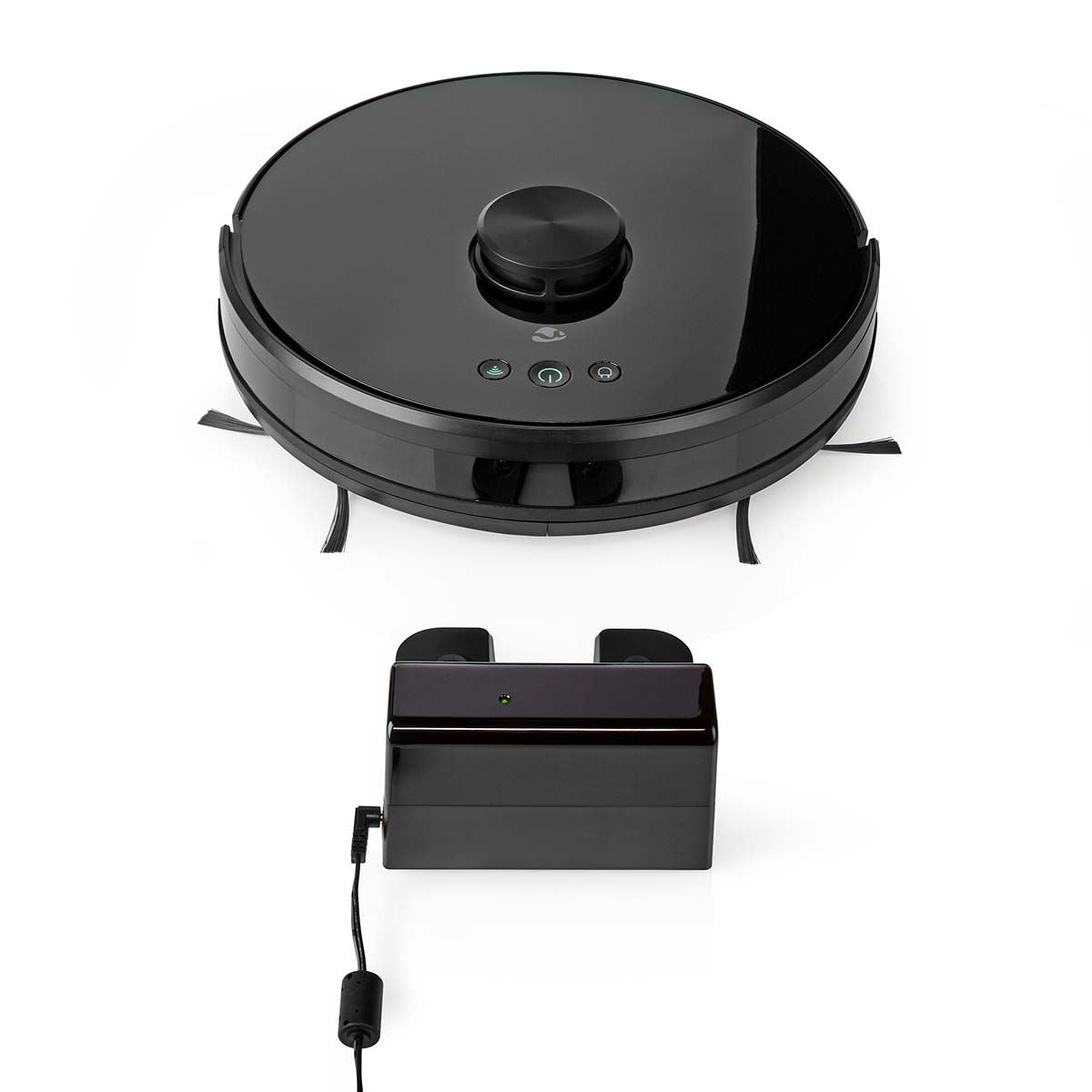 Nedis SmartLife Robot Vacuum Cleaner | Laser Navigation | Wi-Fi | Capacity collection reservoir: 0.6 l | Automatic charging | Maximum operating time: 2 hrs | Black | Android™ / IOS