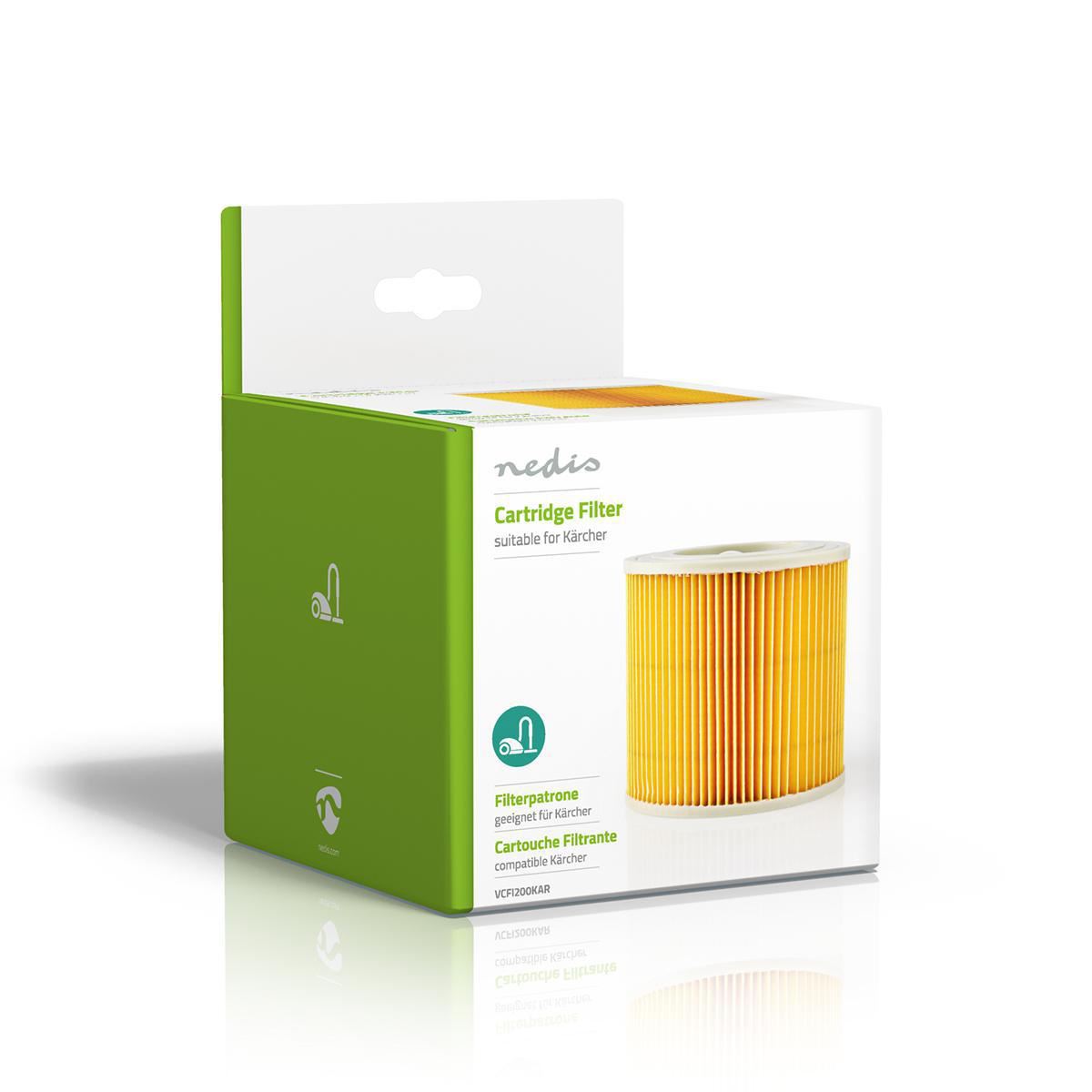Nedis Vacuum Cleaner Cartridge Filter | Replacement for: Kärcher | A 2101 / A 2201 / WD 1 / WD 2 / WD 3 | Cartridge Filter