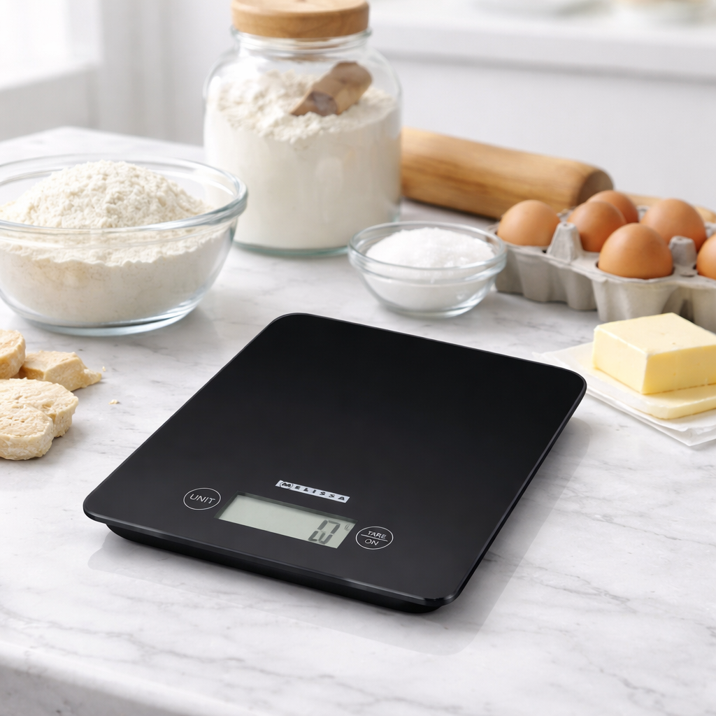 MELISSA Kitchen Digital Food Scales LCD Electronic Weighing 5kg Cooking Baking Balance - Black