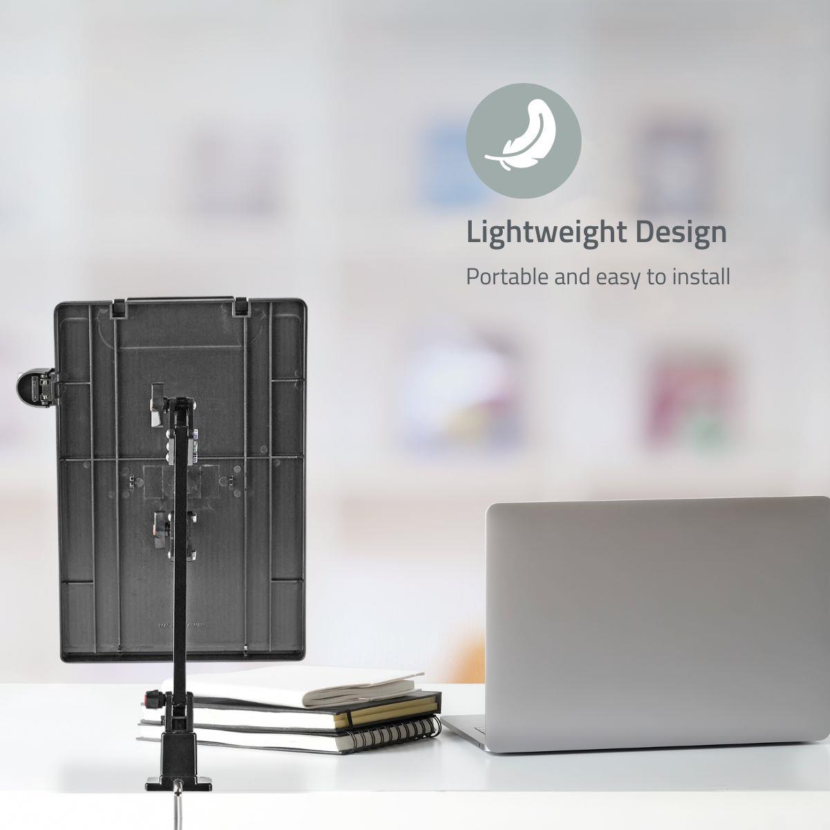 Nedis Copy Holder | Clip | Suitable for paper size: A4 | Adjustable Angle / Full Motion | Swivel angle: 360 °