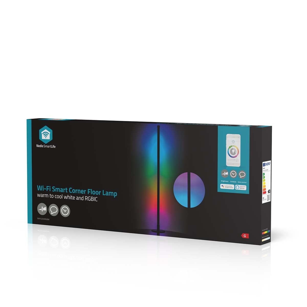 Nedis SmartLife Mood Light | Wi-Fi | Tube | 180 lm | RGBIC / Warm to Cool White | 2700 - 6500 K | 10 W | Metal / Silicone | 1 pcs