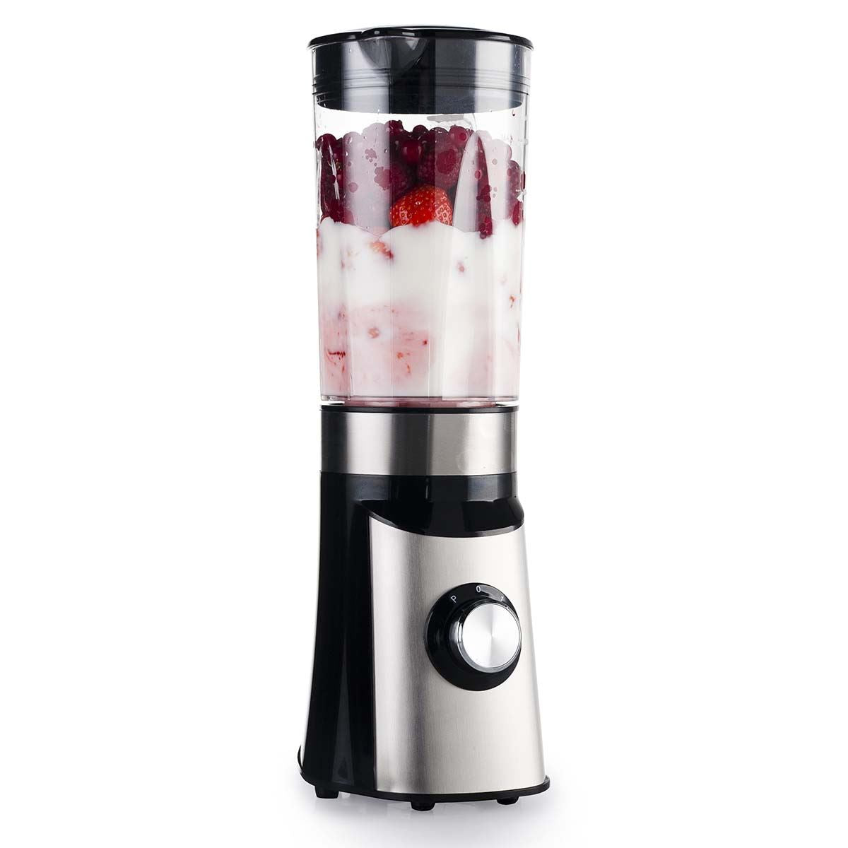 Trebs Smoothie-To-Go Personal Blender for Smoothies with Bottle, 350W Portable Smoothie Maker for Shakes, Frozen Fruits, and Vegetables - Black