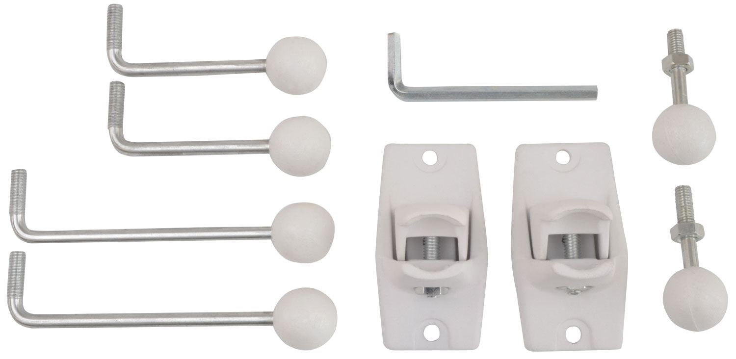 Adastra Pair Of Universal Hi Fi Surround Sound Speaker Brackets with 3 Swivel Arms White