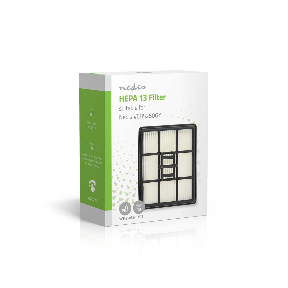 Nedis Replacement HEPA Filter | Replacement for: Nedis | Black / White