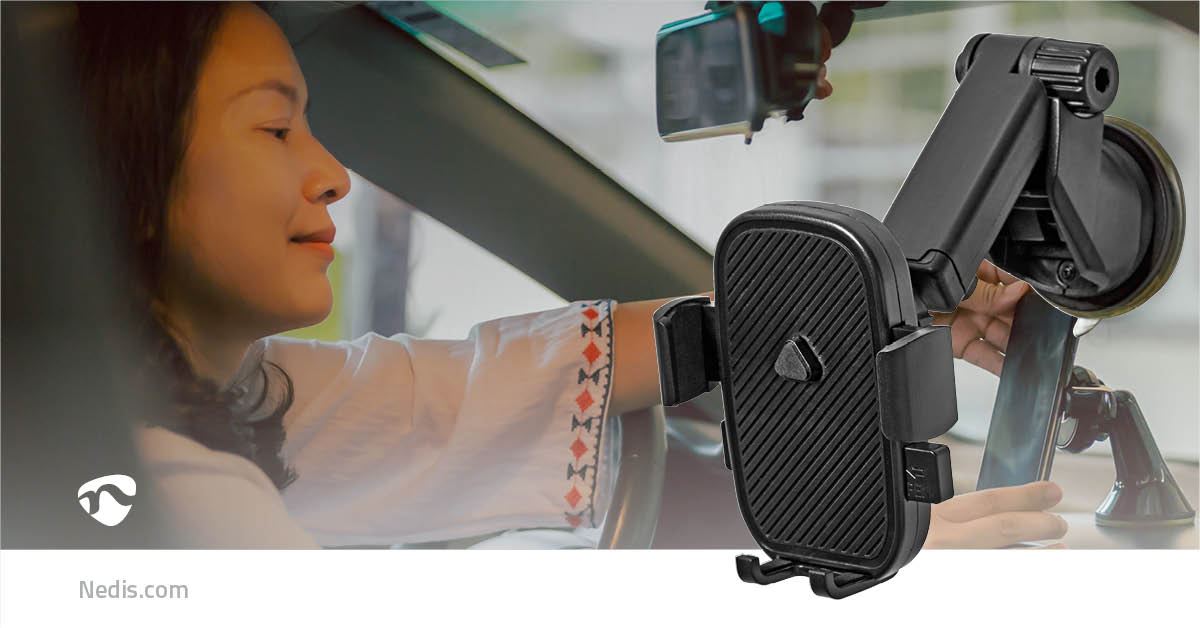 Nedis Smartphone Car Mount | In-Car Window | Universal | Minimal screen size phone: 4.5 " | Maximum screen size: 7 " | Interactive