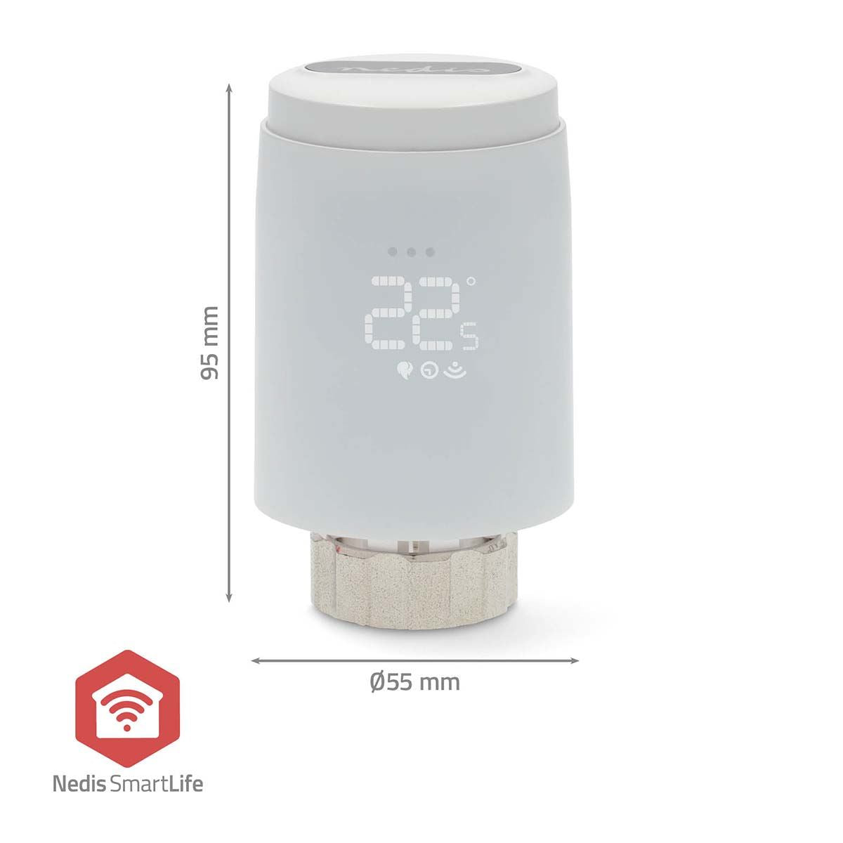 Nedis SmartLife Radiator Control | Zigbee 3.0 | Battery Powered | LED | Android™ / IOS