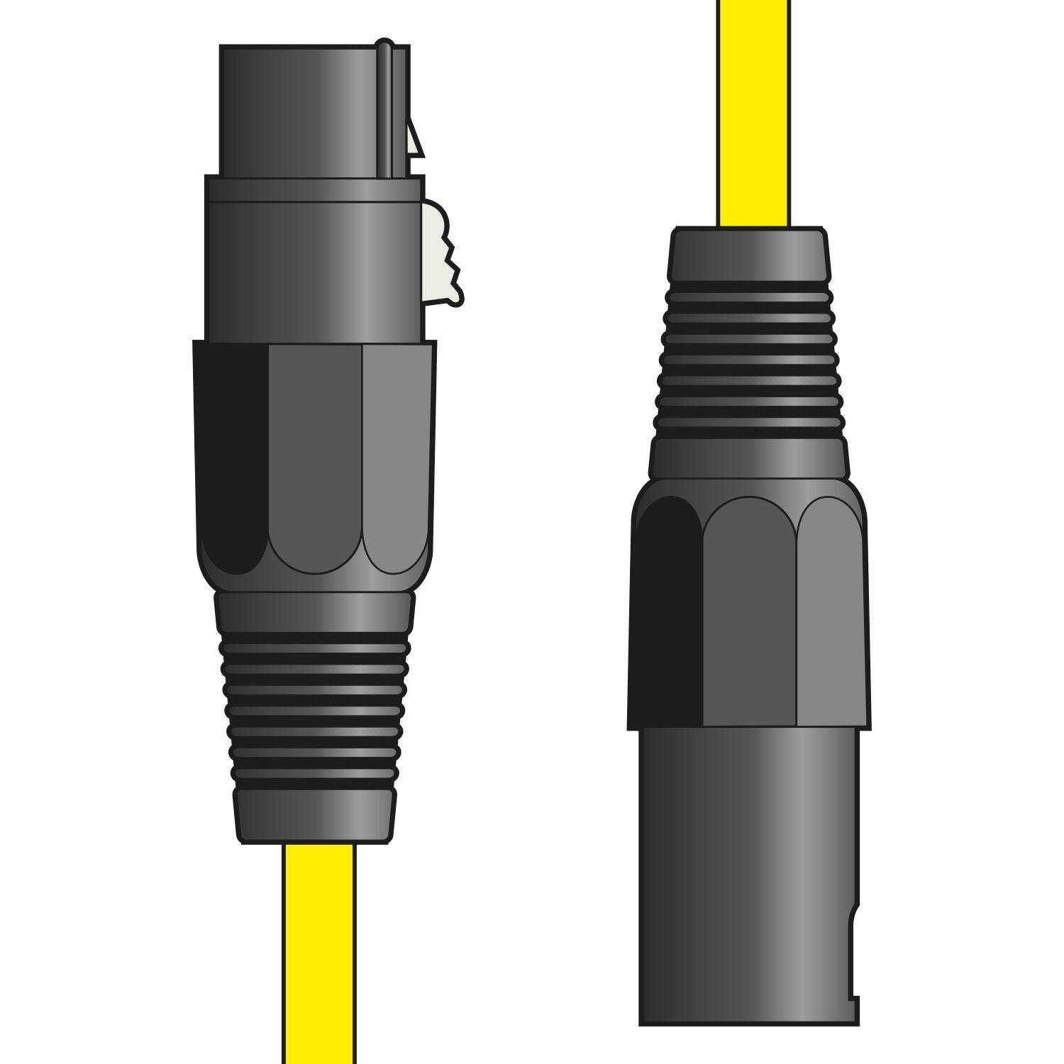 Citronic 6m Classic Microphone Leads XLR Female - XLR Male - Yellow
