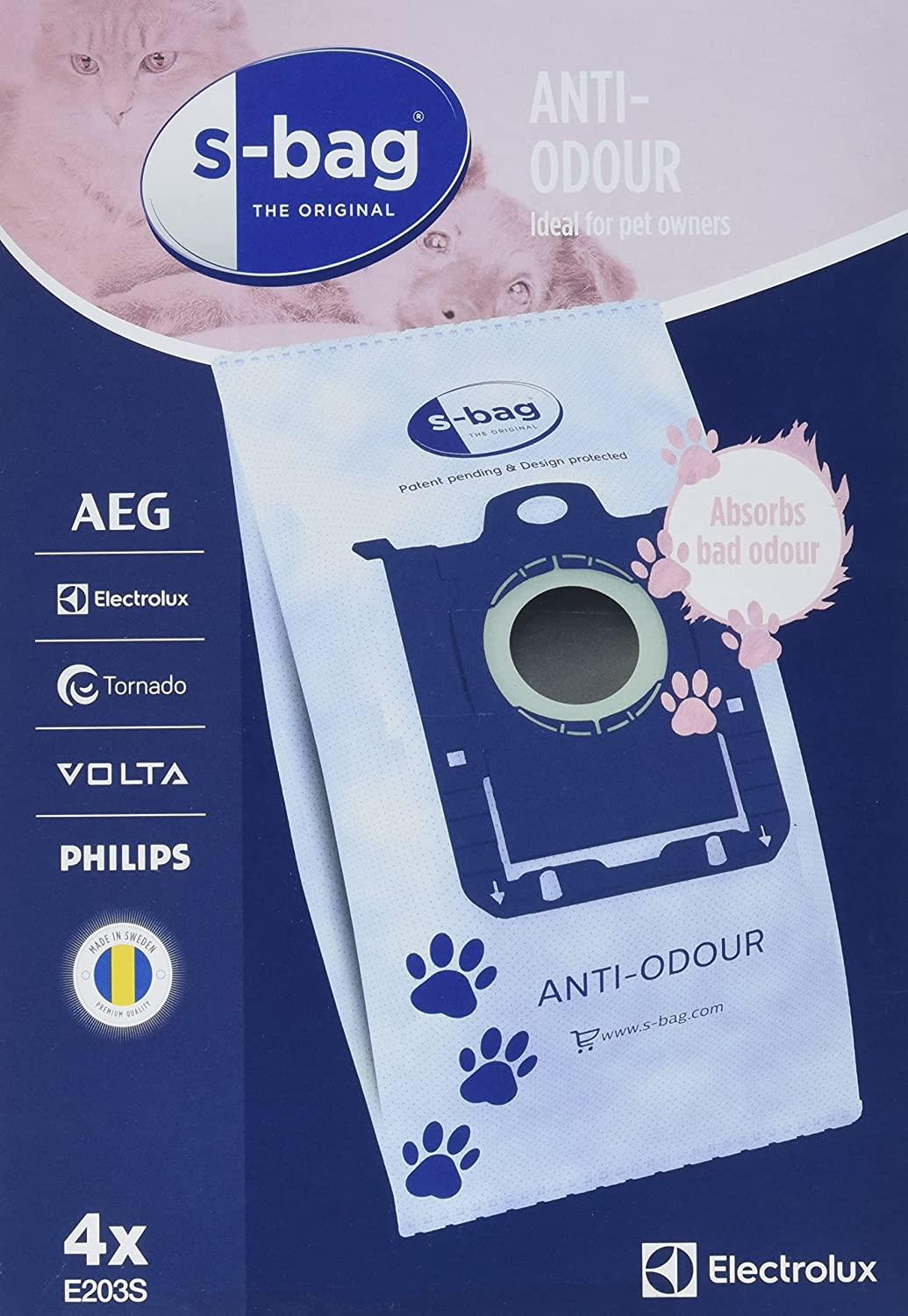 Electrolux E203S s-bag® Anti-Odour vacuum cleaner bags 4 pcs