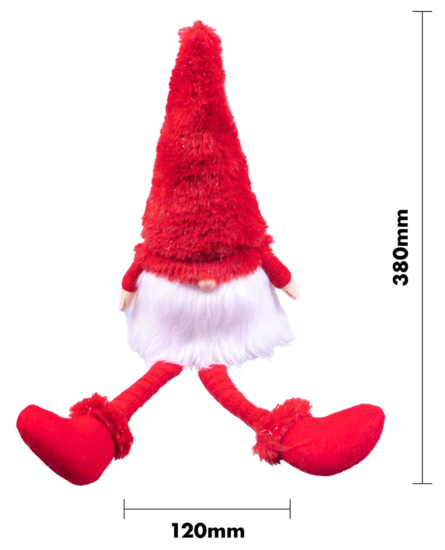Christmas Long Legged Gonk Nordic Style Gnome Xmas Decoration -  Klaus (Red)