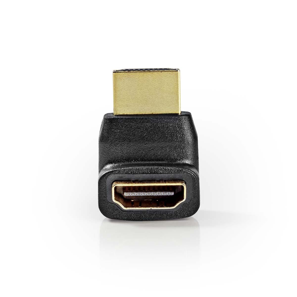 Nedis HDMI™ Adapter | HDMI™ Connector | HDMI™ Output | Gold Plated | Angled 270° | ABS | Black | 1 pcs | Box