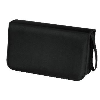 Hama 80 CD DVD Blu-ray Wallet Carry Case Disc Storage Protection Bag Nylon Holder - Black