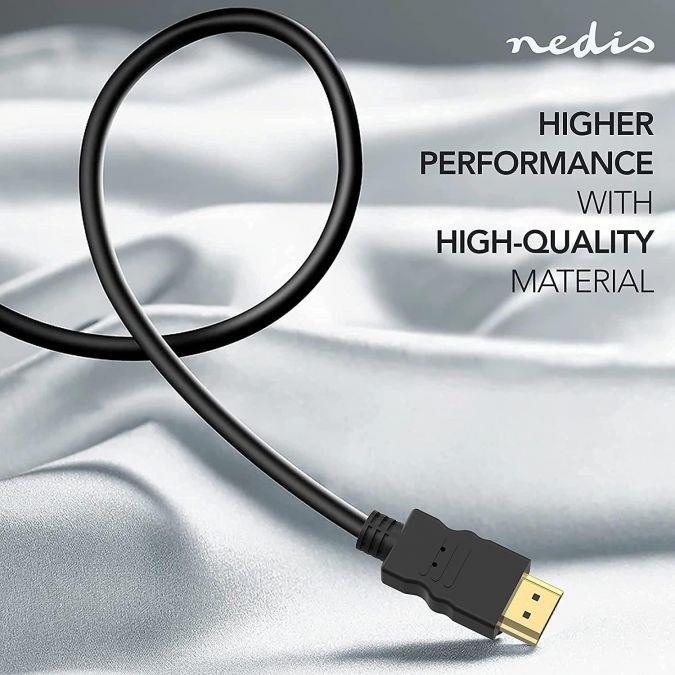 Nedis High Speed HDMI™ Cable with Ethernet | HDMI™ Connector | HDMI™ Connector | 4K@60Hz | ARC | 18 Gbps | 1.50 m | Round | PVC | Black | Label