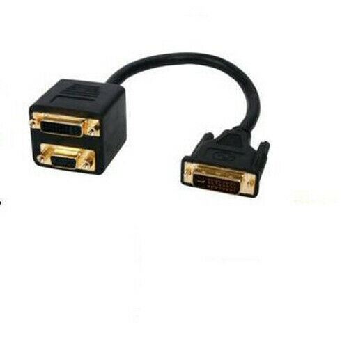 Nedis CCGP32953BK02 DVI Adapter Cable | DVI-I 24+5-pin Male - DVI-I 24+5-pin Female + VGA Female | 0.2 m | Black