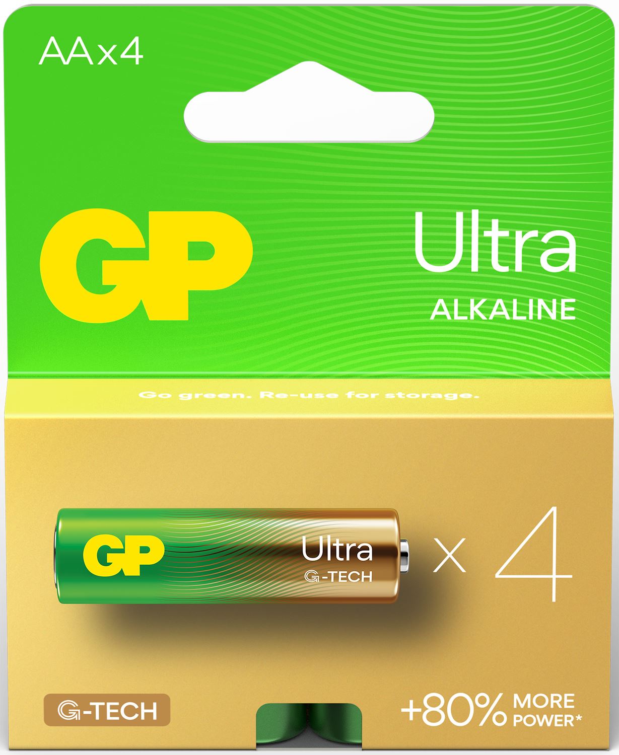 Gp AA Battery Alkaline 1.5V - 4 Pack