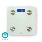 Nedis SmartLife Personal Scale | Wi-Fi | BMR / Bones / Fat / Muscles / Water / Weight | 8 | Peak load: 180 kg | Android™ / IOS | Glass | White