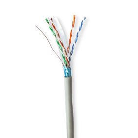 Nedis Network Cable Roll | CAT6 | Solid | F/UTP | CCA | 305.0 m | Indoor | Round | PVC | Grey | Pull Box