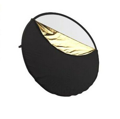 Ex-Pro 5 -in- 1 Photographic Light Reflector - 23" (58cm) Silver, Gold, Black, White & Translucent, Collapsable.
