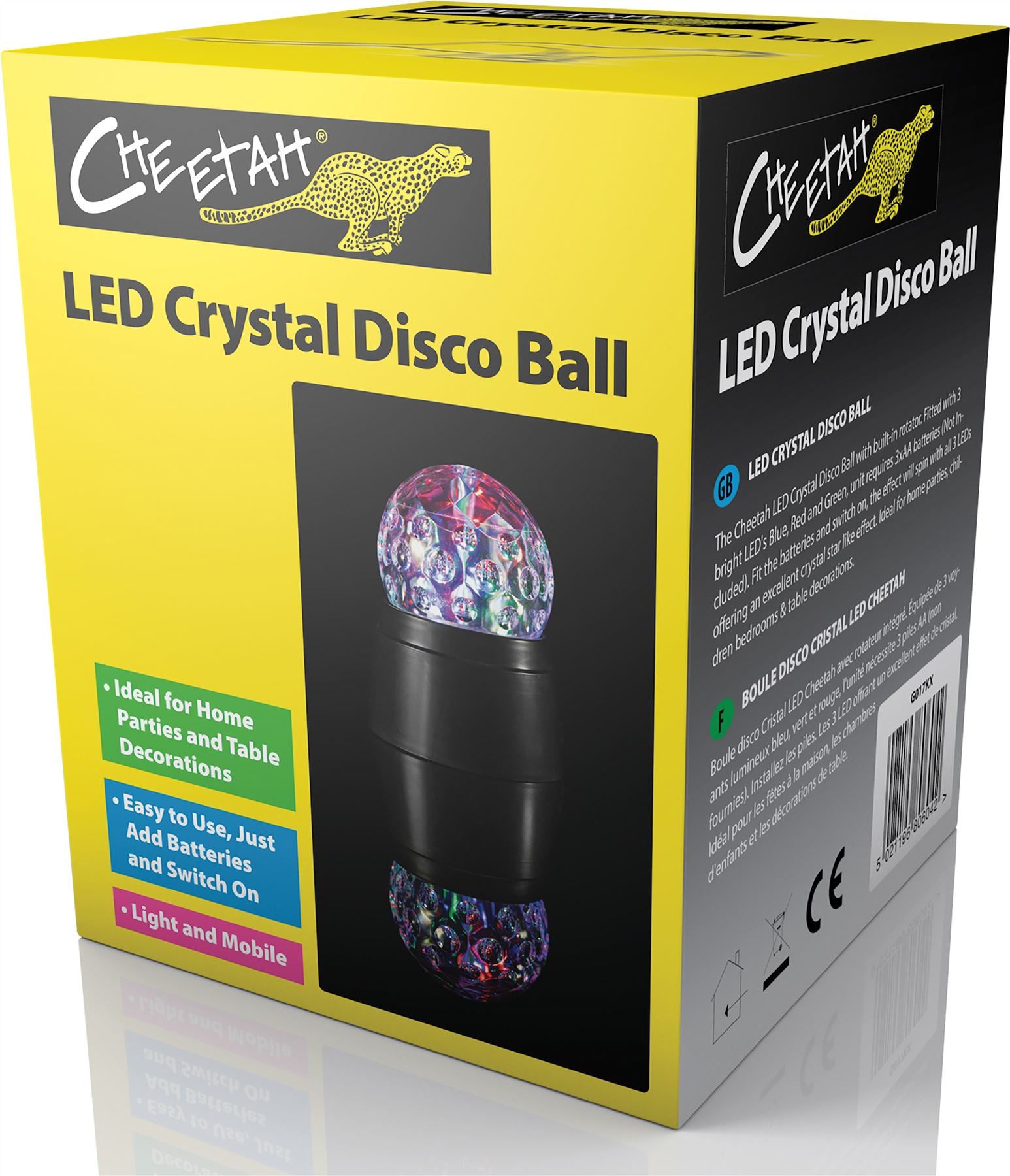 Novelty Rotating Multi-Coloured LED Crystal Rotating Effect Beacon Disco Party DJ Light Lamp Lights