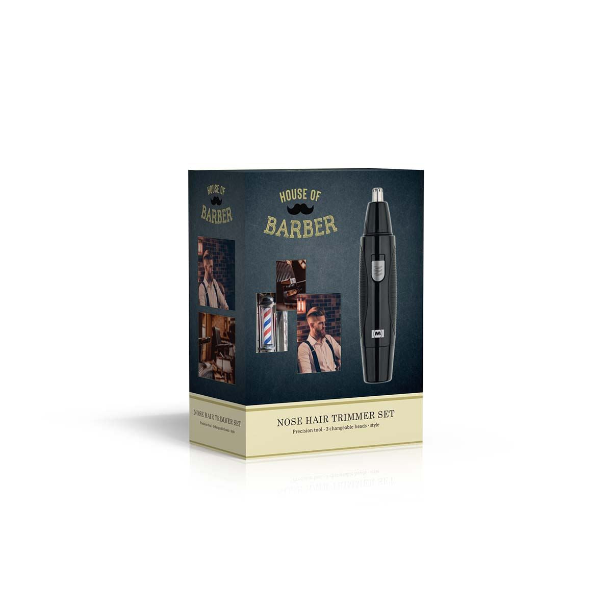 MELISSA Electric Nose & Ear Hair Trimmer Precision Tool Battery powered, Easy to Clean - Black