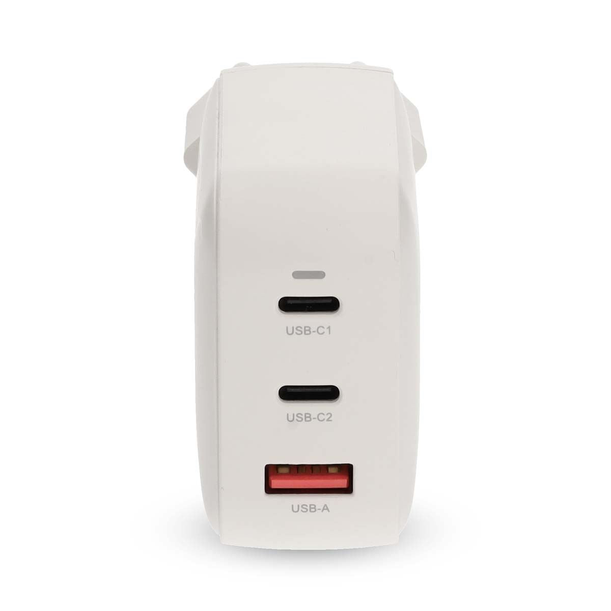 Nedis EU Euro Travel Wall Charger | 100 W | GaN | PD3.0 | Quick charge feature | 2.5 / 3.0 / 5.0 A | Number of outputs: 3 | USB-A / 2x USB-C™ | Automatic Voltage Selection | White