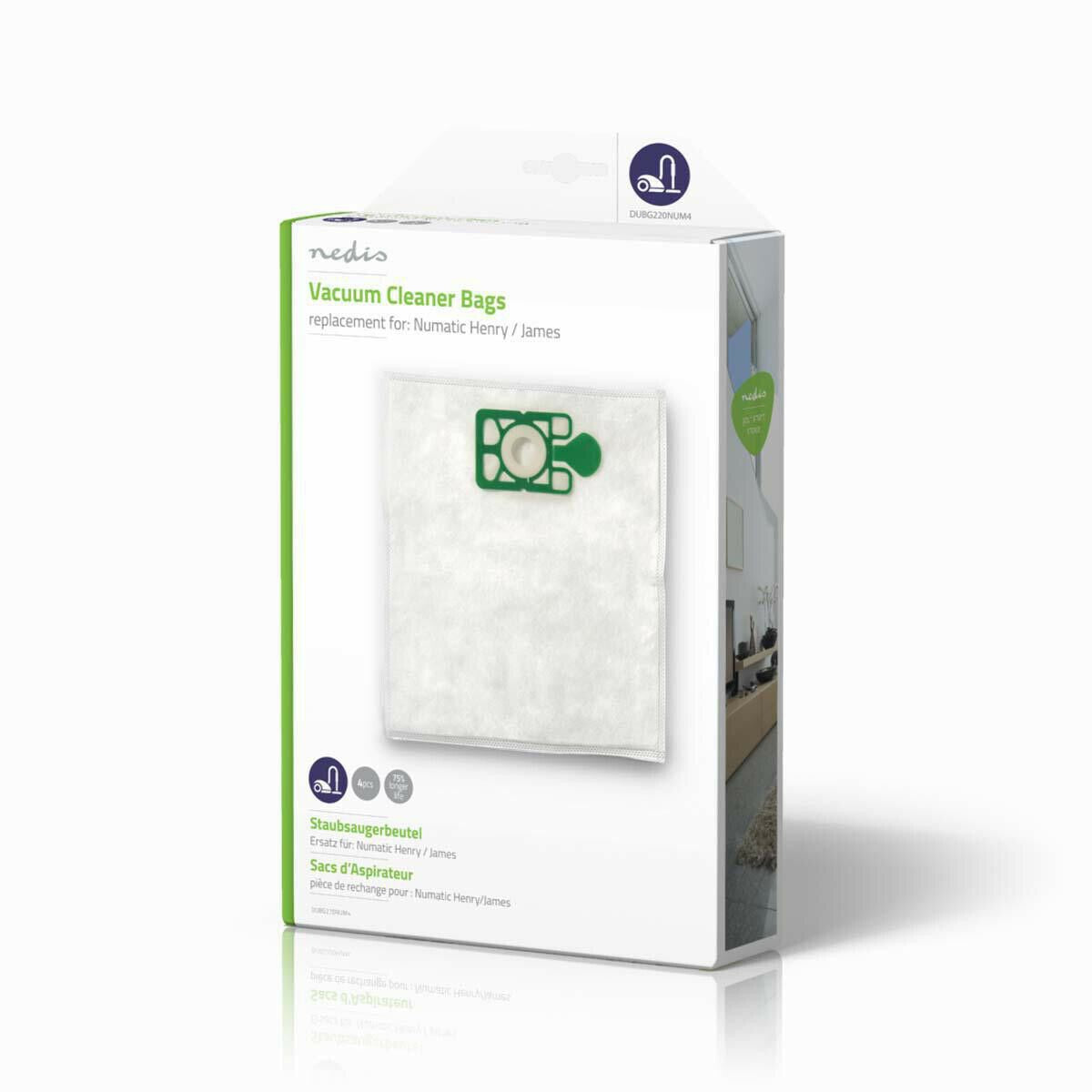 Nedis Vacuum Cleaner Bag | 4 pcs | Synthetic | Most sold for: Henry/James Numatic