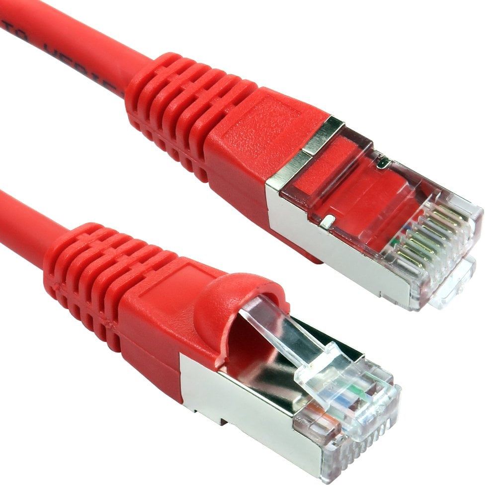Ex-Pro 15cm (0.15m) Cat6 High Grade 26AWG Patch Cables for 1U Patching - Red