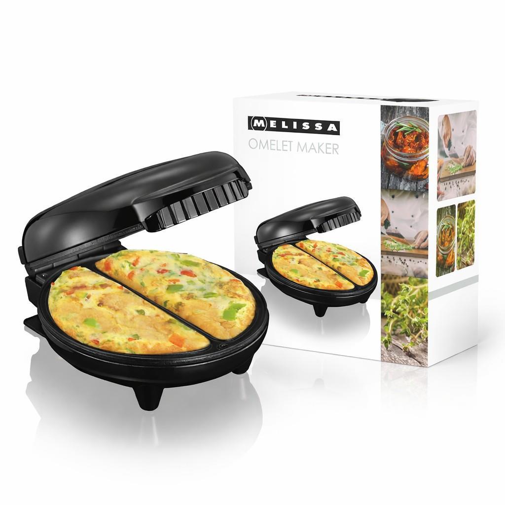 MELISSA Deep Fill Omelette Maker, Dual Non-Stick Plates, Electric 750W Omelette Cooker, Fast, Fluffy Homemade Omelettes – Compact & Easy Clean Breakfast Appliance