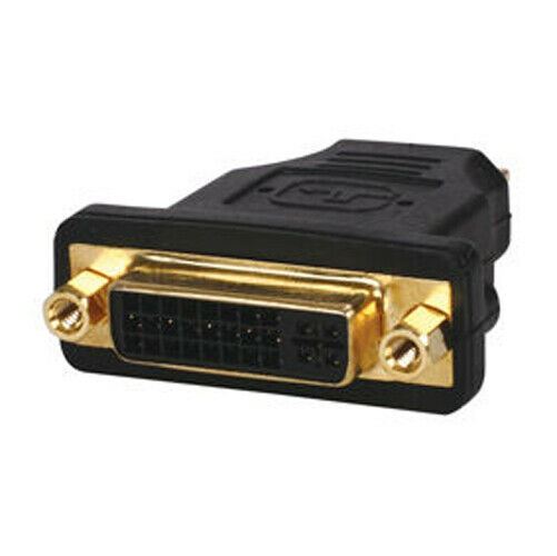 HDMI DVI Adapter | DVI-I 24+1 Pin Female | HDMI Male | Black